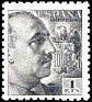 Spain 1940 Franco 1 PTA Black Grey Edifil 931. España 931. Uploaded by susofe
